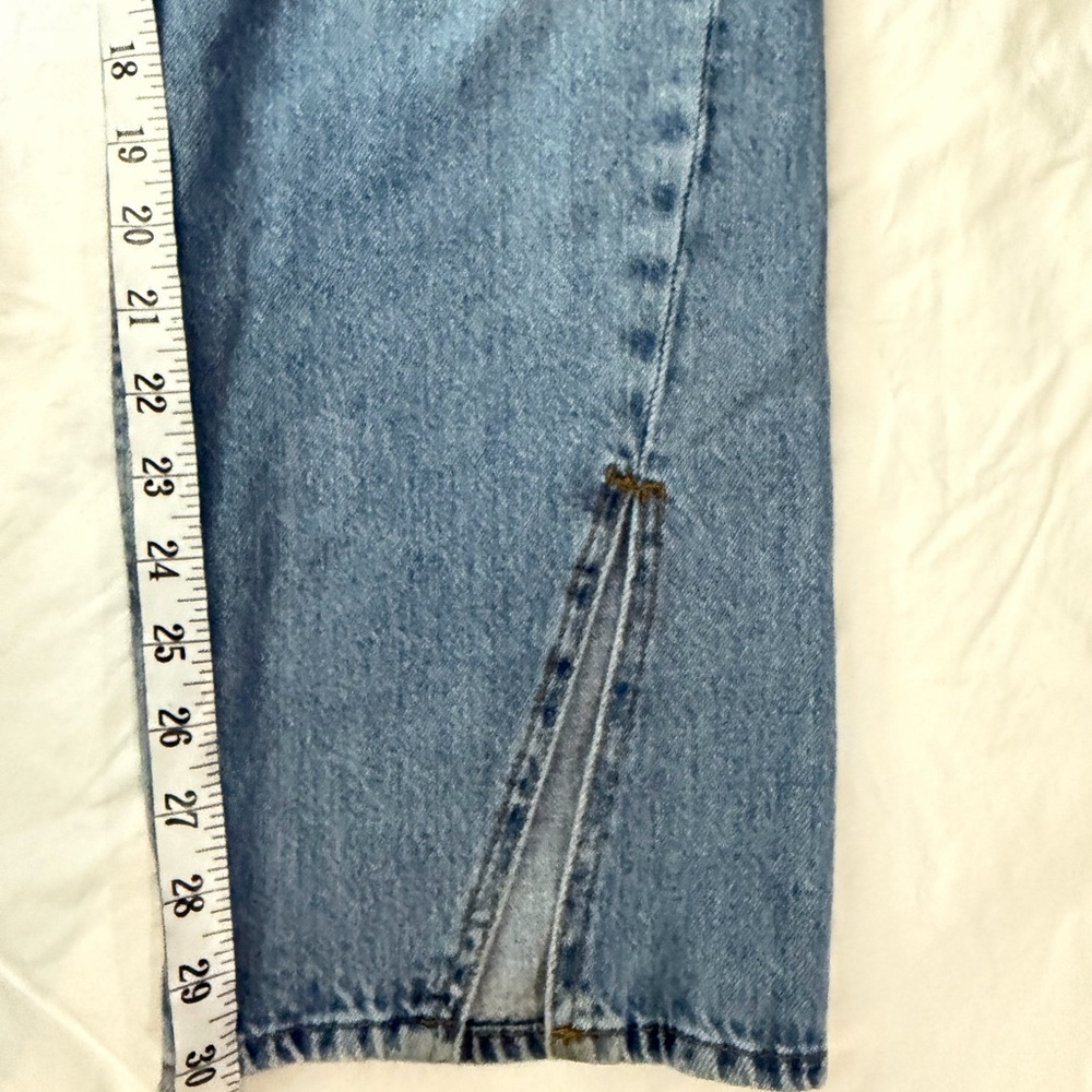 FREE PEOPLE WE THE FREE Long Lines Jeans Split Hem Vintage Light 26 - Picture 14 of 16